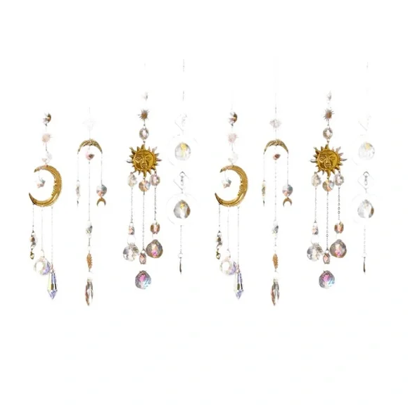 Crystal Suncatchers Hanging Decor, Prism Sun Catcher with Chain and Hook - Picture 2 of 7